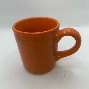 ROYAL NORFOLK Orange‎ Ribbed Mug C-Handle Textured Drinkware Modern Cozy